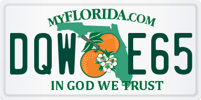 FL license plate DQWE65
