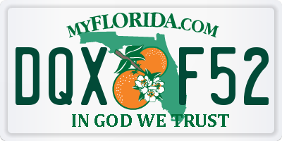 FL license plate DQXF52