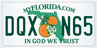 FL license plate DQXN65