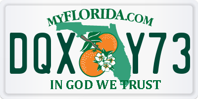 FL license plate DQXY73