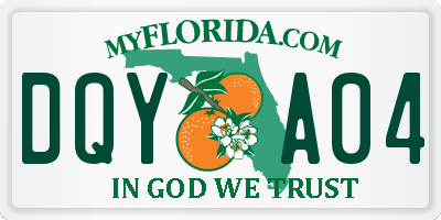 FL license plate DQYA04