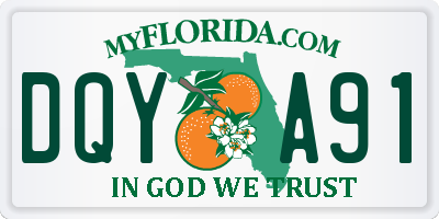 FL license plate DQYA91