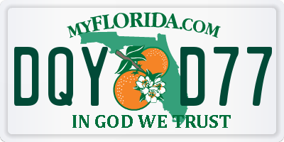 FL license plate DQYD77