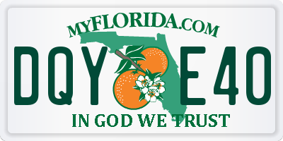 FL license plate DQYE40
