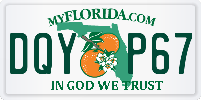 FL license plate DQYP67