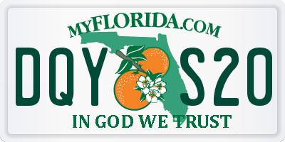 FL license plate DQYS20