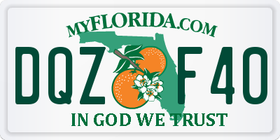 FL license plate DQZF40