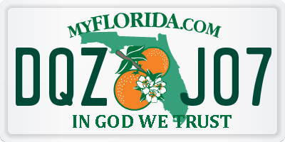 FL license plate DQZJ07
