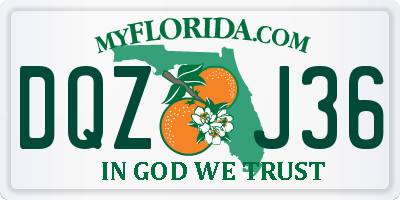 FL license plate DQZJ36