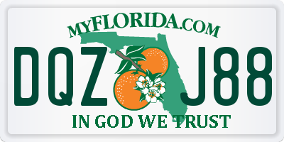 FL license plate DQZJ88