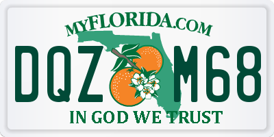 FL license plate DQZM68