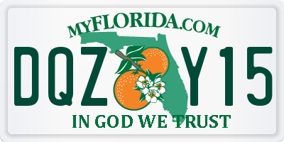 FL license plate DQZY15