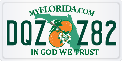 FL license plate DQZZ82