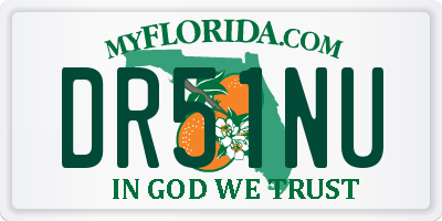 FL license plate DR51NU