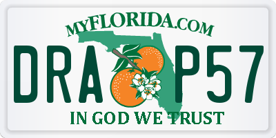 FL license plate DRAP57