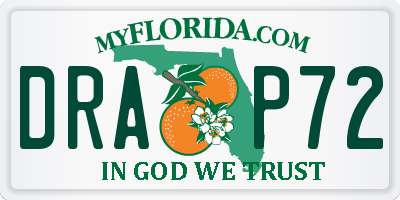 FL license plate DRAP72