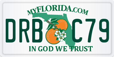 FL license plate DRBC79