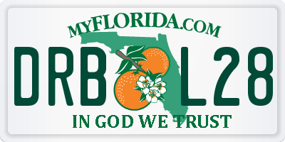 FL license plate DRBL28