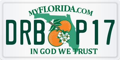 FL license plate DRBP17