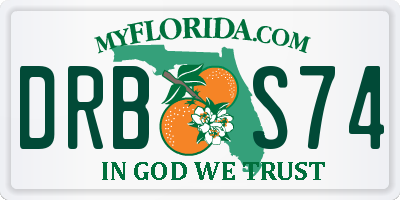 FL license plate DRBS74