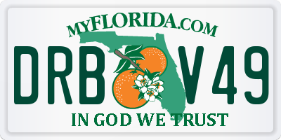 FL license plate DRBV49