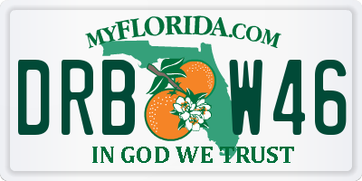 FL license plate DRBW46