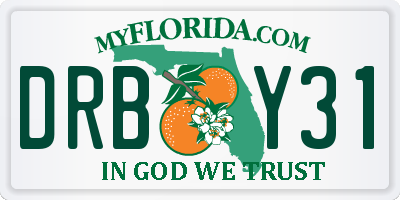 FL license plate DRBY31