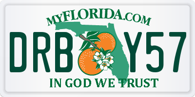 FL license plate DRBY57