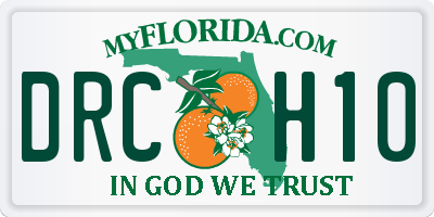 FL license plate DRCH10