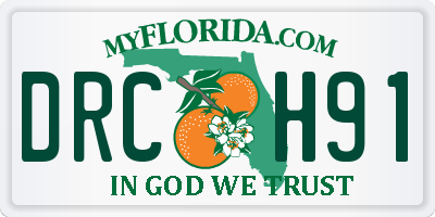 FL license plate DRCH91