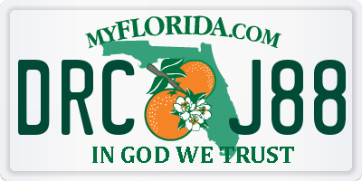 FL license plate DRCJ88