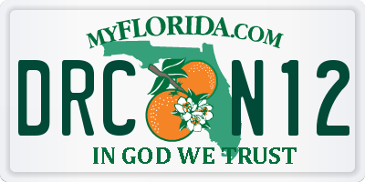 FL license plate DRCN12