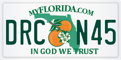 FL license plate DRCN45
