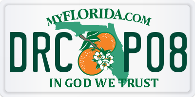 FL license plate DRCP08