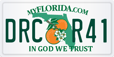 FL license plate DRCR41