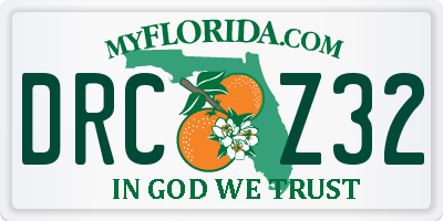 FL license plate DRCZ32