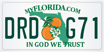 FL license plate DRDG71