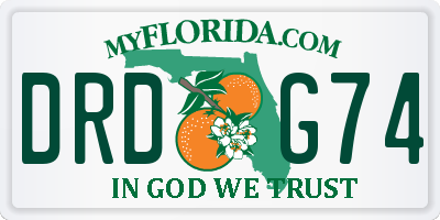 FL license plate DRDG74