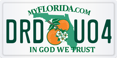 FL license plate DRDU04