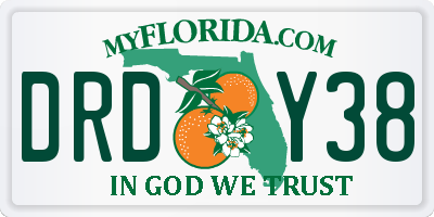 FL license plate DRDY38