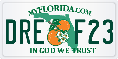 FL license plate DREF23