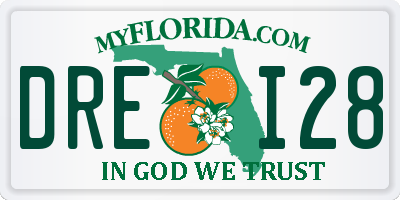 FL license plate DREI28