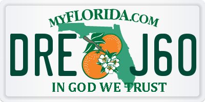 FL license plate DREJ60