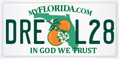 FL license plate DREL28