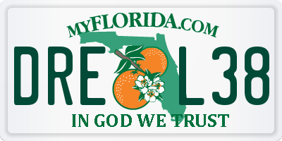 FL license plate DREL38