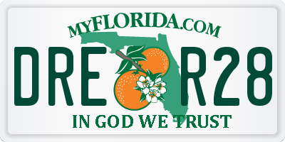 FL license plate DRER28