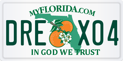 FL license plate DREX04