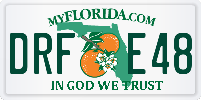 FL license plate DRFE48