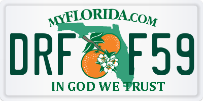 FL license plate DRFF59