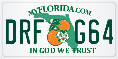 FL license plate DRFG64